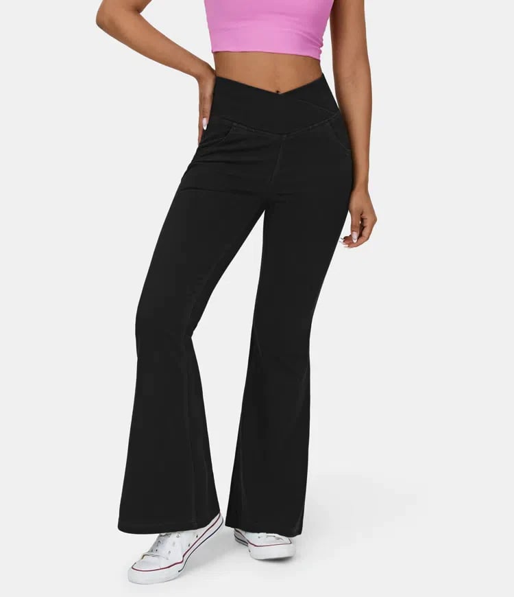 High waist flare jeans