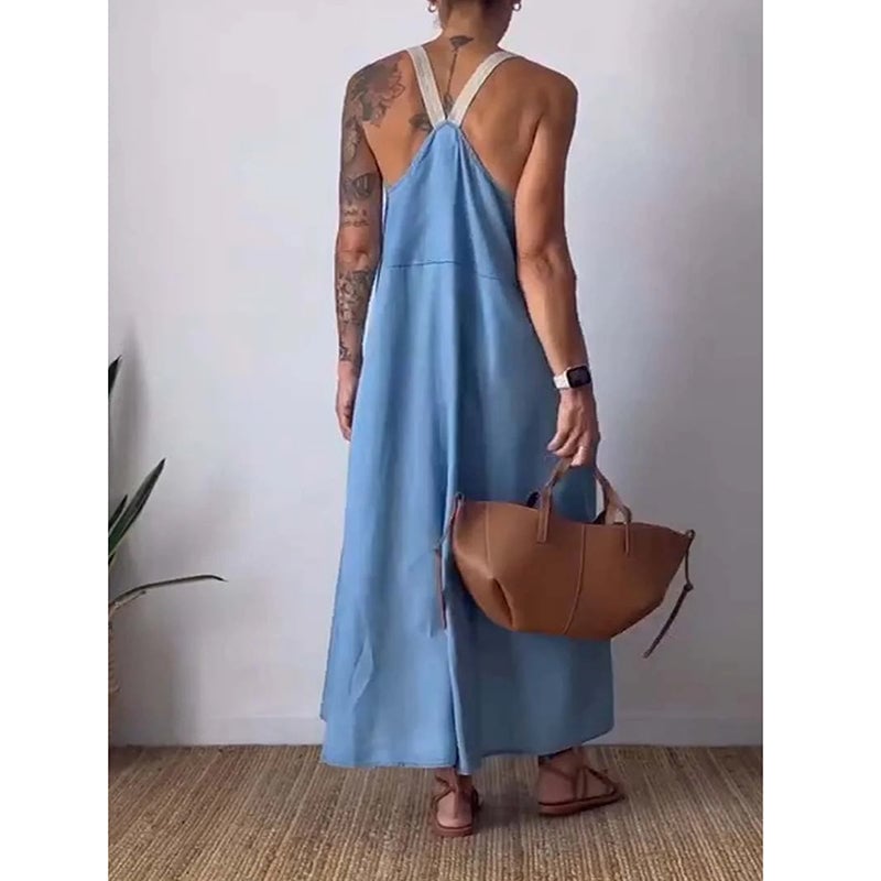 🔥Hot sale in summer💕Women's simple cotton and linen suspender dress - buy two for free shipping mysite