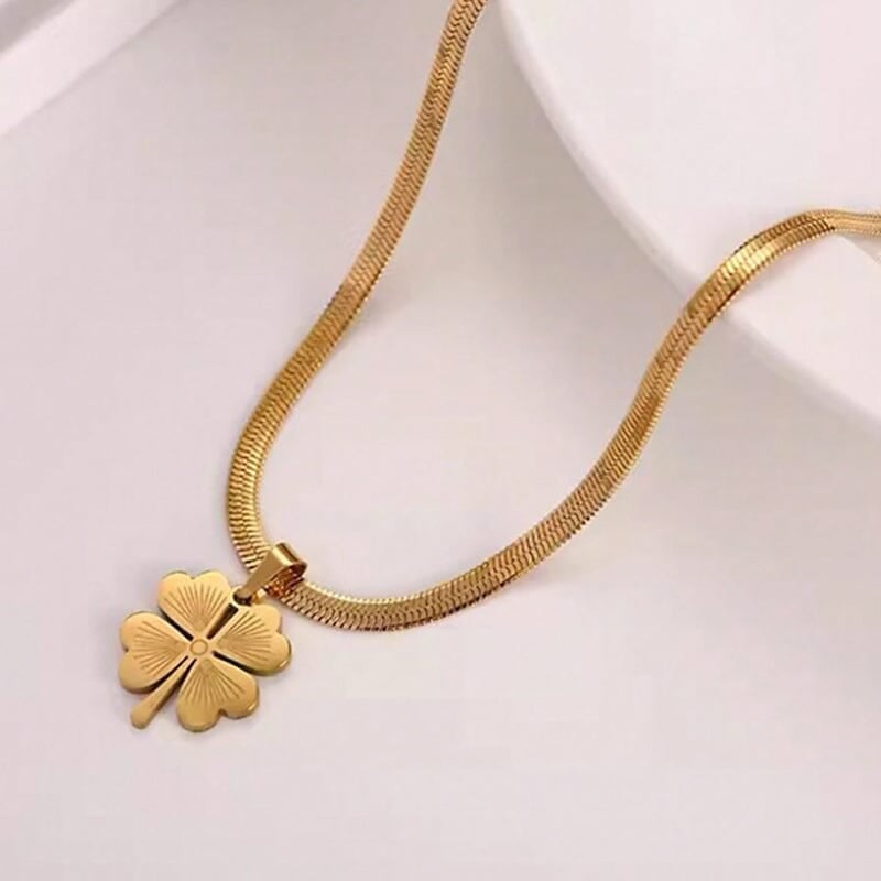 Gold Plated Lucky Clover Necklace