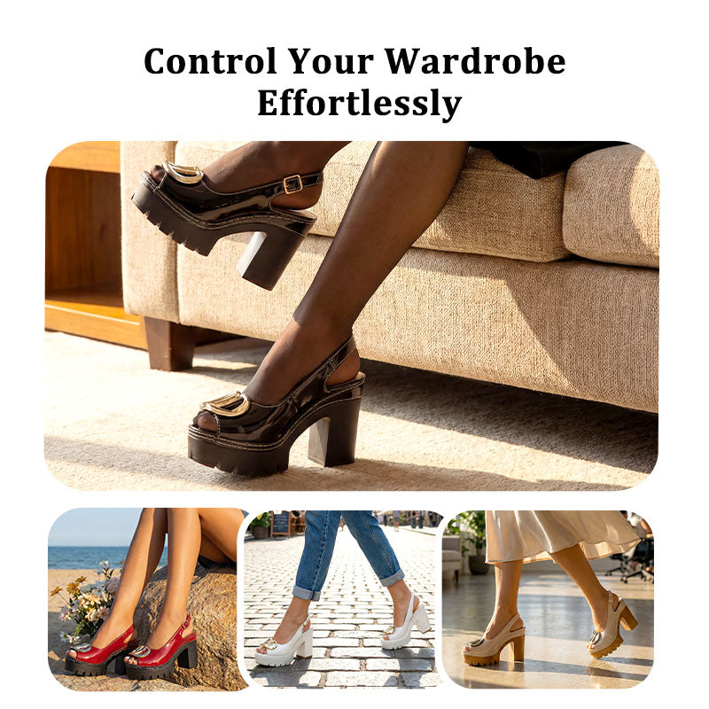 New product launch Elegant Peep-Toe Buckle Heeled Sandals – Chic Design, Comfortable... product image 7