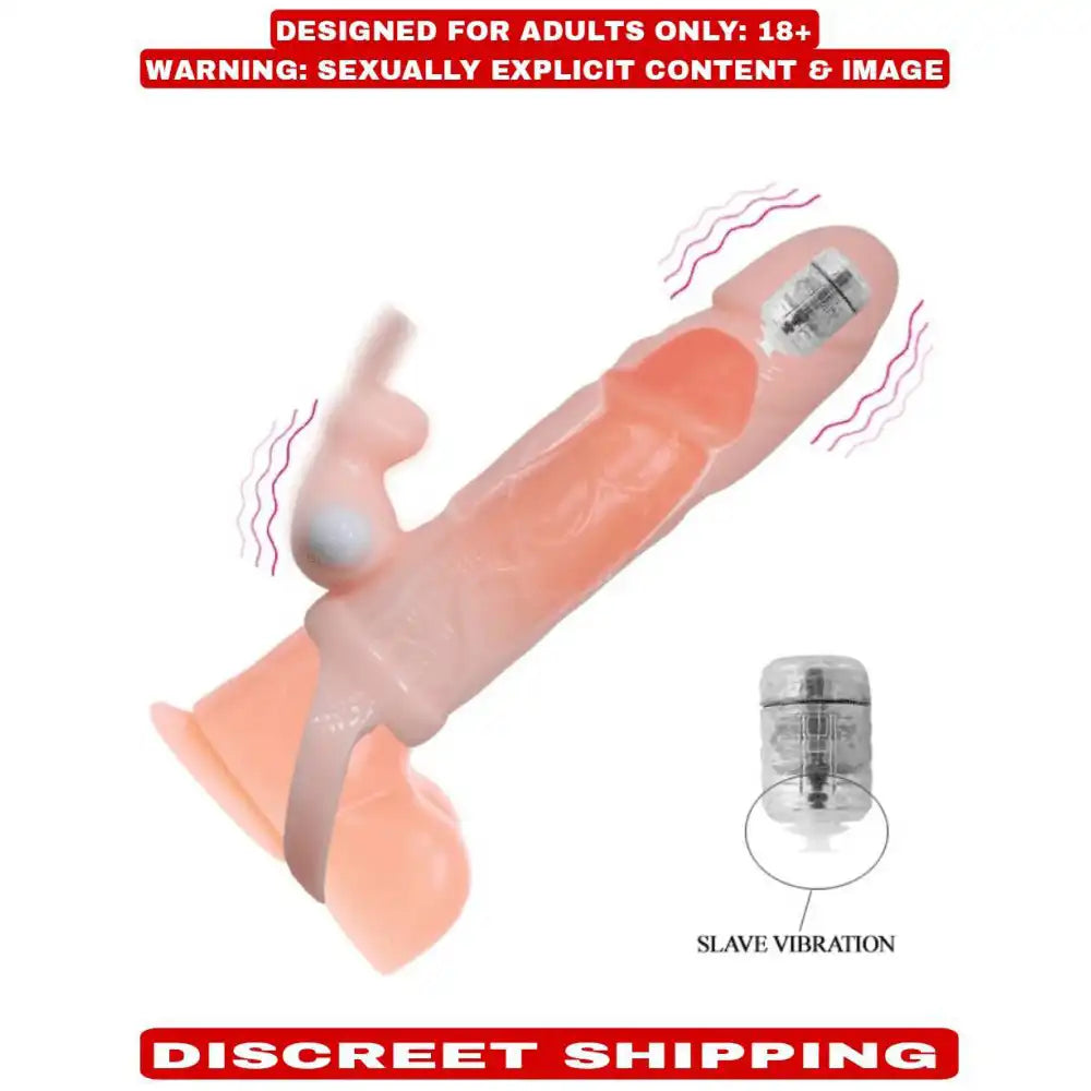 Dual Vibration Extension Sleeve for Men – Adjustable Personal Wellness Accessory