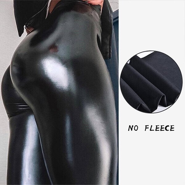 S-shaped PU Leather Leggings - Buy 2, Get Free Shipping!