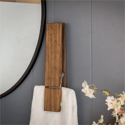 Clothespin Bathroom Towel Holder