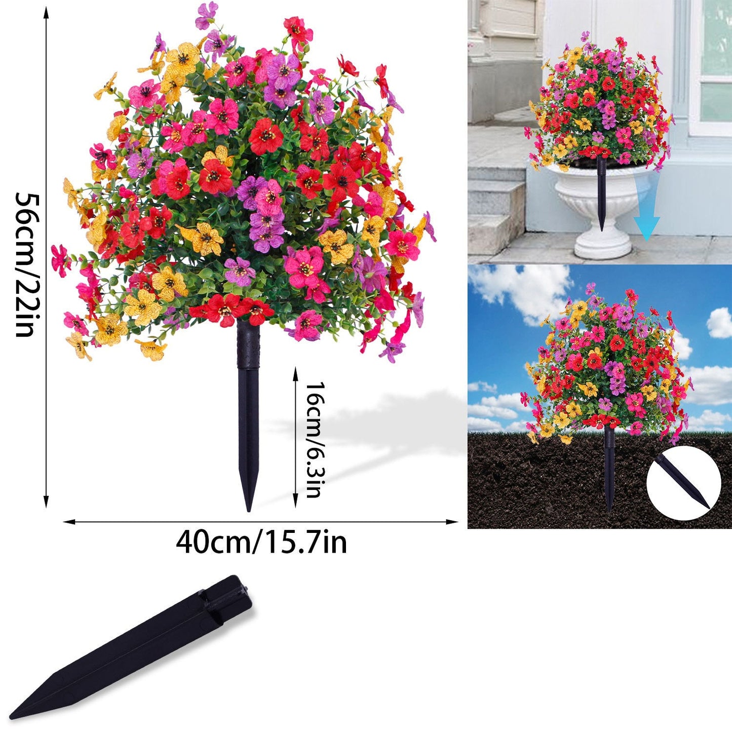 UV Resistant Colorful Fake Flower