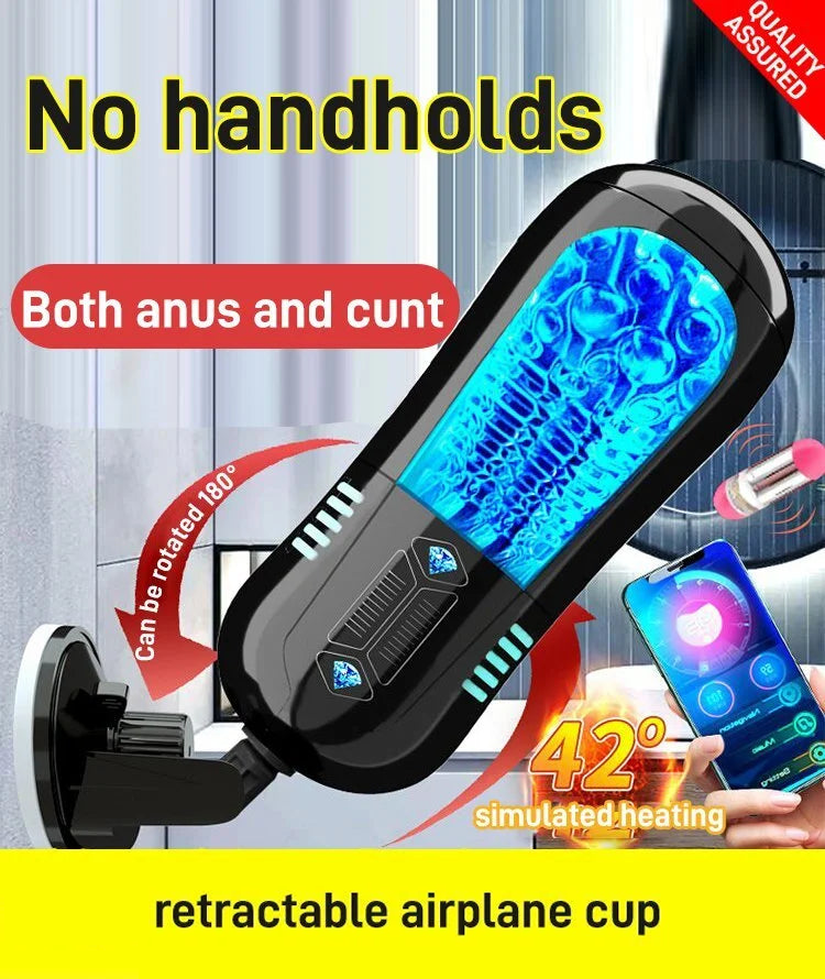 Overachiever Pro - Suction, Vibrating & Stroking Masturbator – 18+ Only