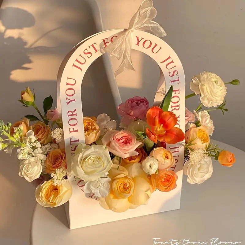 🌸Perfect decoration for wedding festivals-DIY paper box flower belt-handbag