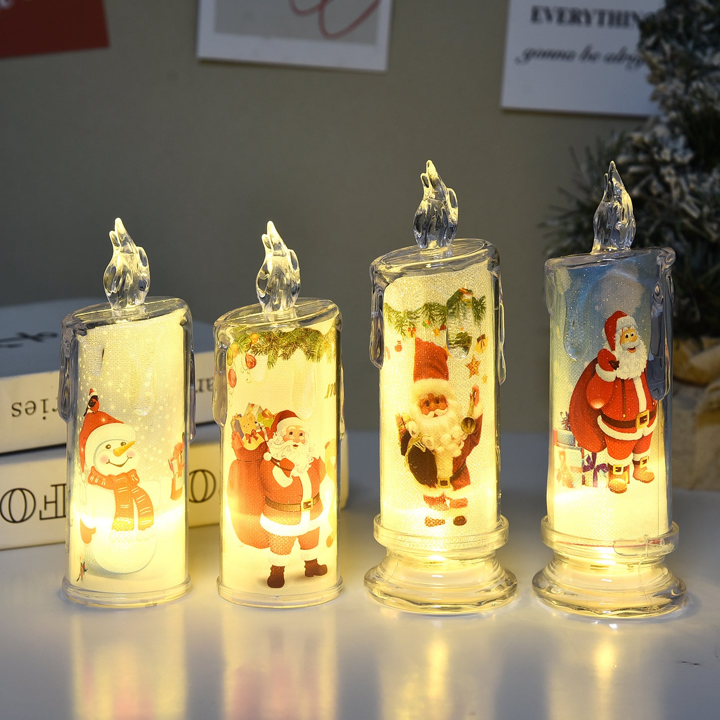 🌲🌲Flameless LED Christmas Candle Lights, 🕯️🕯️Christmas/Halloween/Easter Special Gift🎁🎁