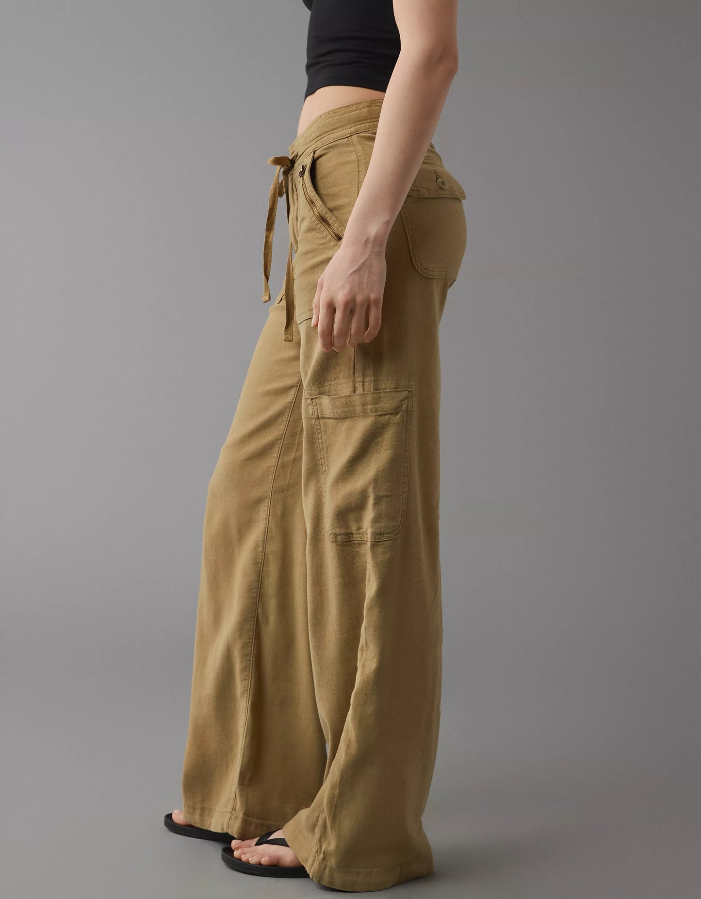 Linen-Blend Wide-Leg Cargo Pant(BUY 2 FREE SHIPPING)