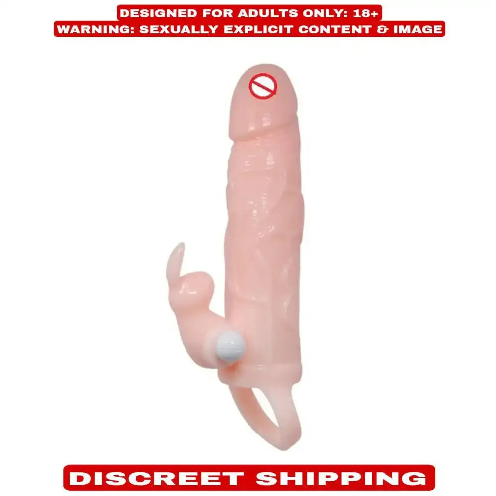 Dual Vibration Extension Sleeve for Men – Adjustable Personal Wellness Accessory