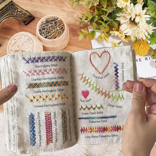 🔥 🌈Beginner-Friendly💕 Embroidery Stitch Book
