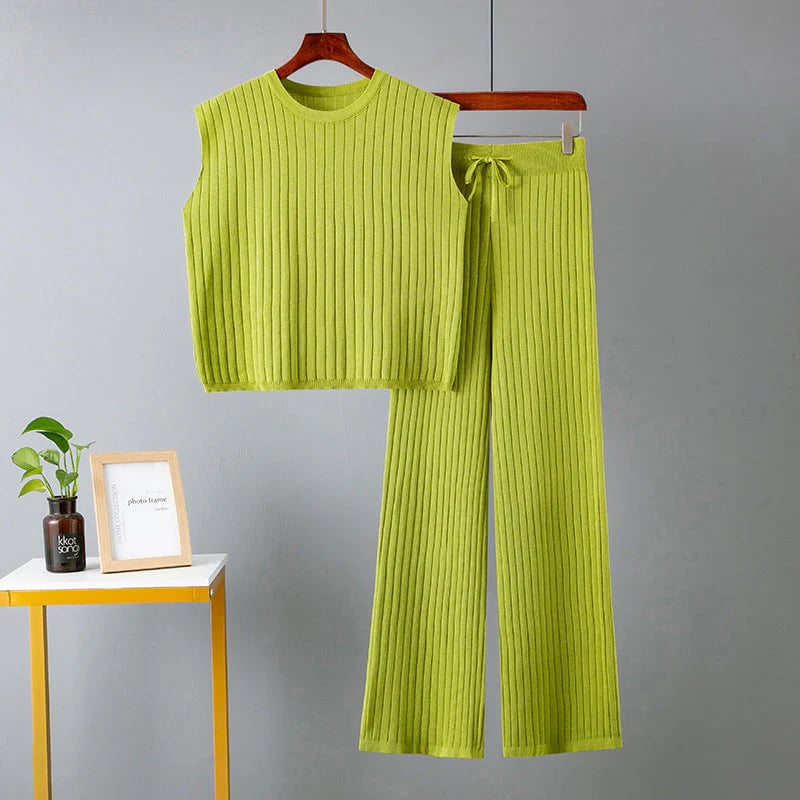 Women's Casual Sleeveless Top and Pants Set