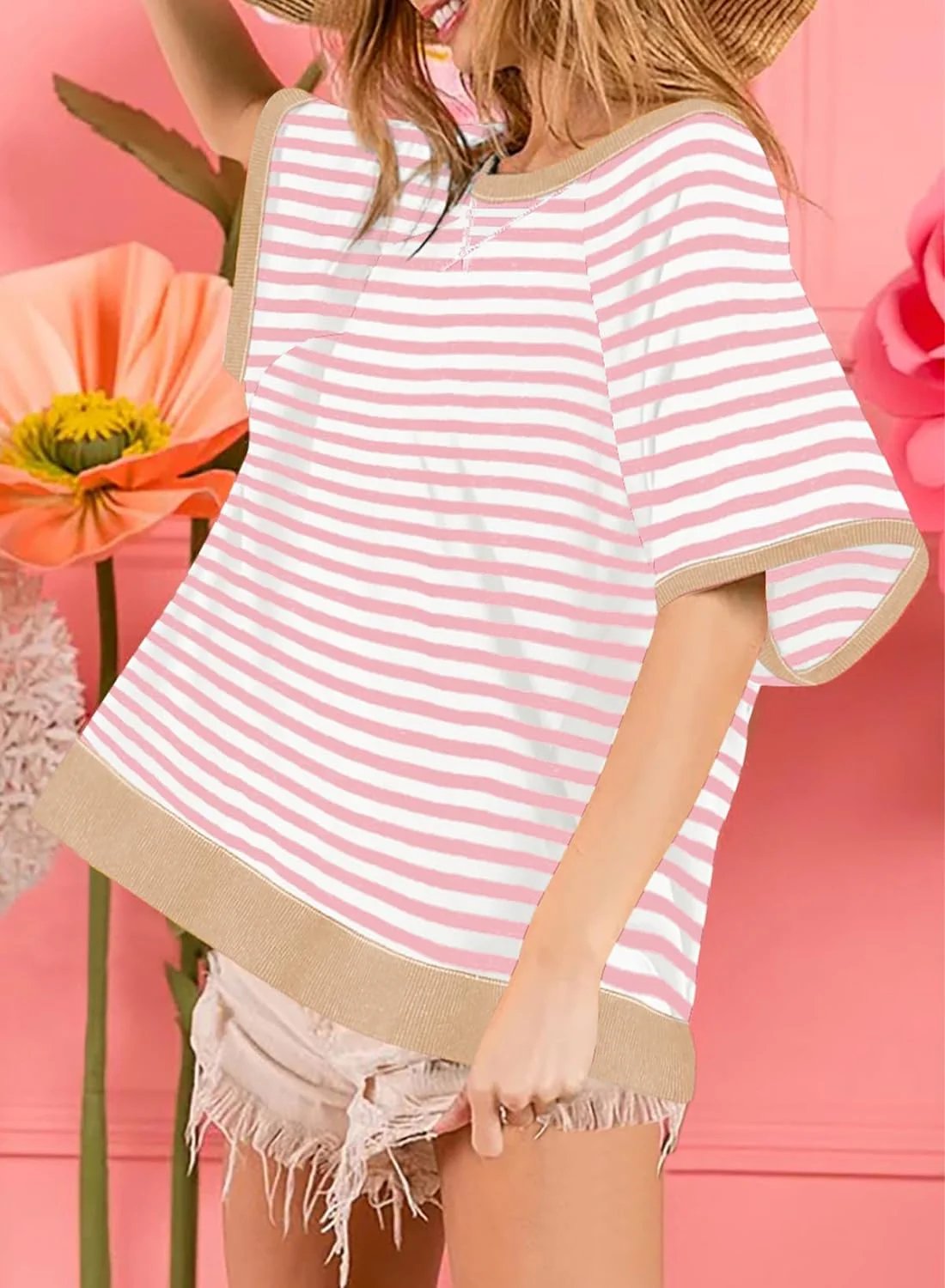 Women's Oversized Striped T Shirts product image 4