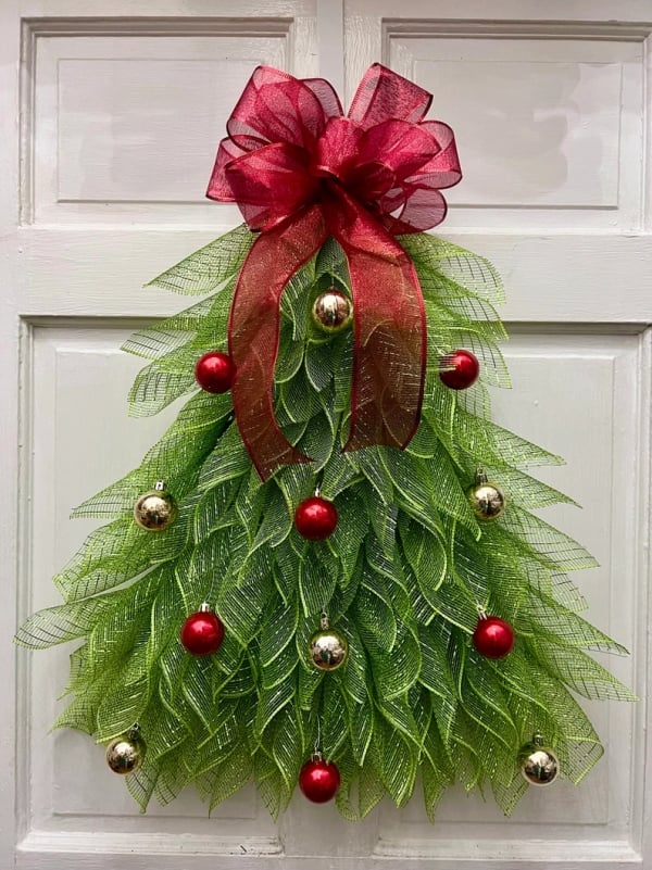 🔥Hot Sale 40% OFF-🎄Handmade Christmas Tree Wreath for Front Door