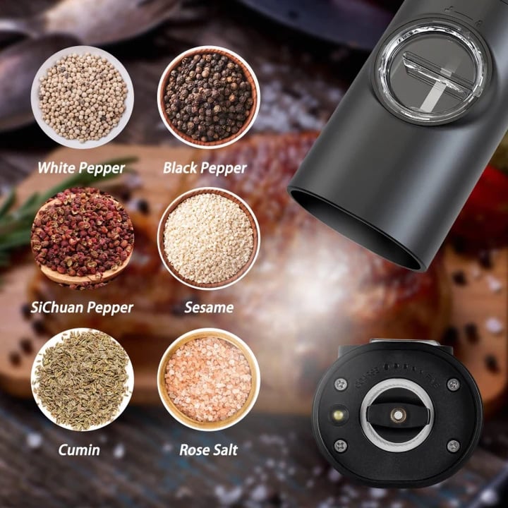 🌲Early Christmas Sale 49% off🌲Electric Grinder Set (2 pcs) - Electric Salt and Pepper Grinder with Adjustable Coarseness