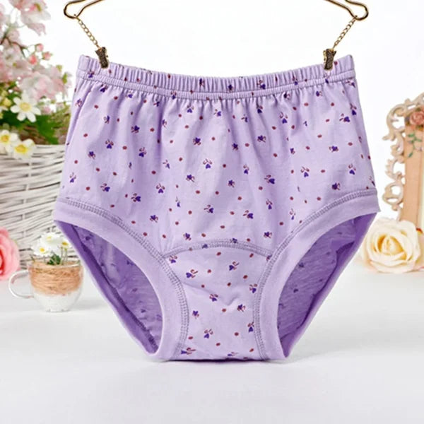 🔥 New High-Waist Ladies Cotton Panties Plus Sizes