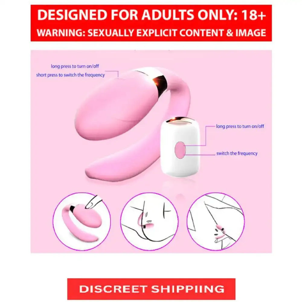 U-Shape Women's Vibrating Massager with Wireless Remote – Rechargeable Wellness Accessory