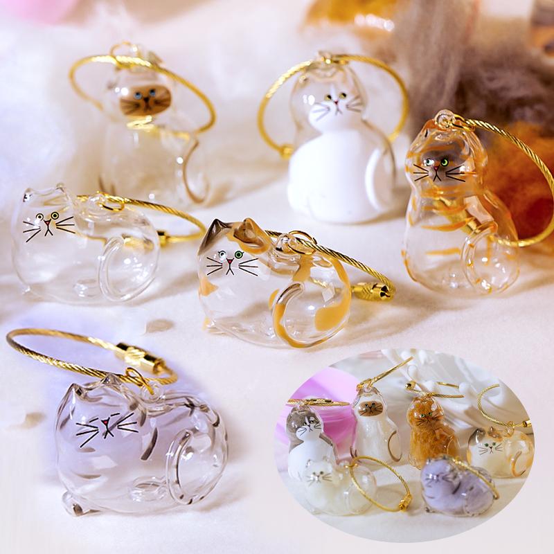 [Buy More Save More]10Pcs Cat Fur Collection Capsule, Cat Fur Memory Charm, Which Can Be Used as a Keychain