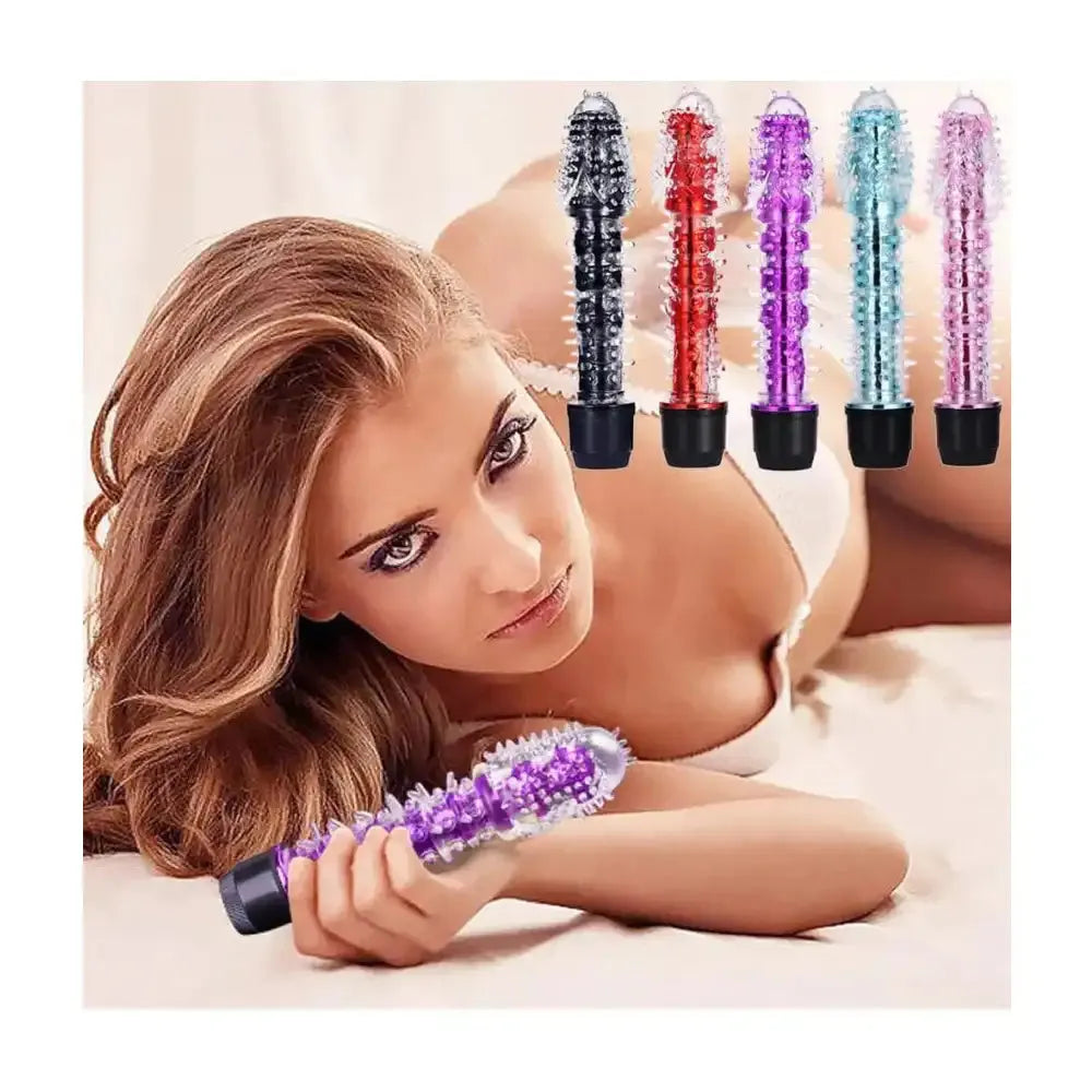Jelly Soft Textured Vibrating Massager – Flexible Personal Wellness Device for Women