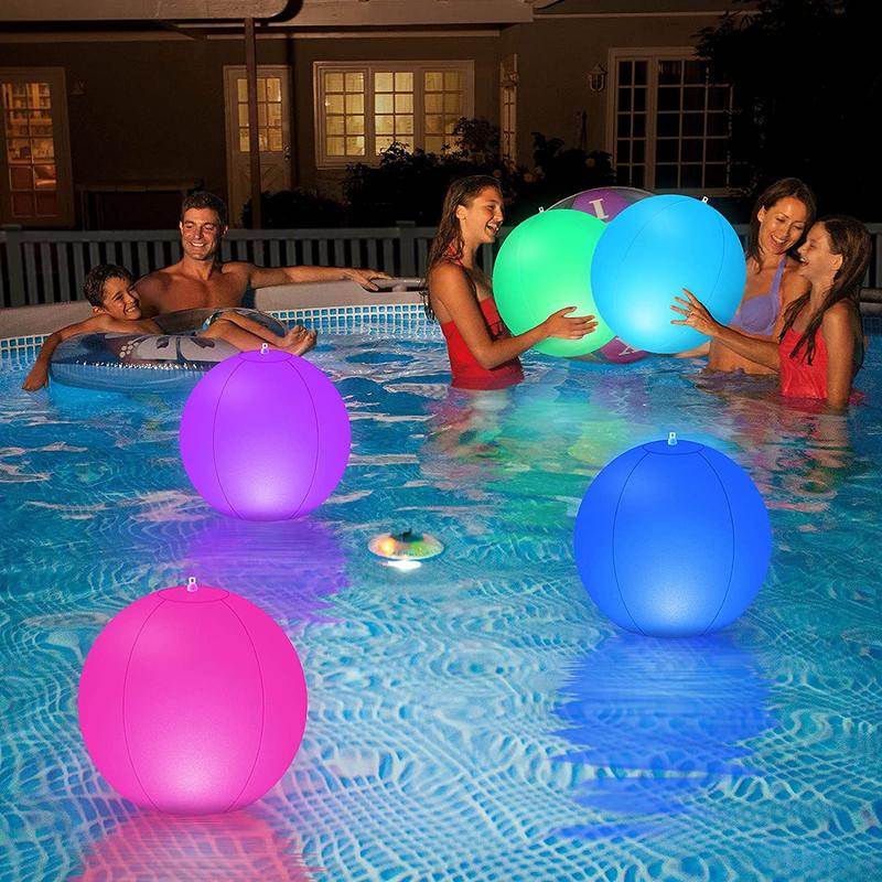 Pool Decoration🎉LED Light 16 Colors Luminous Beach Ball mysite