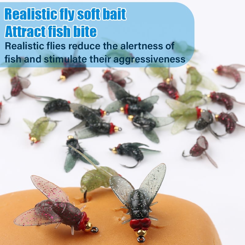 🔥Hot sale during fishing season🔥 - Simulated Flies Fishing Attractor Bait Hook