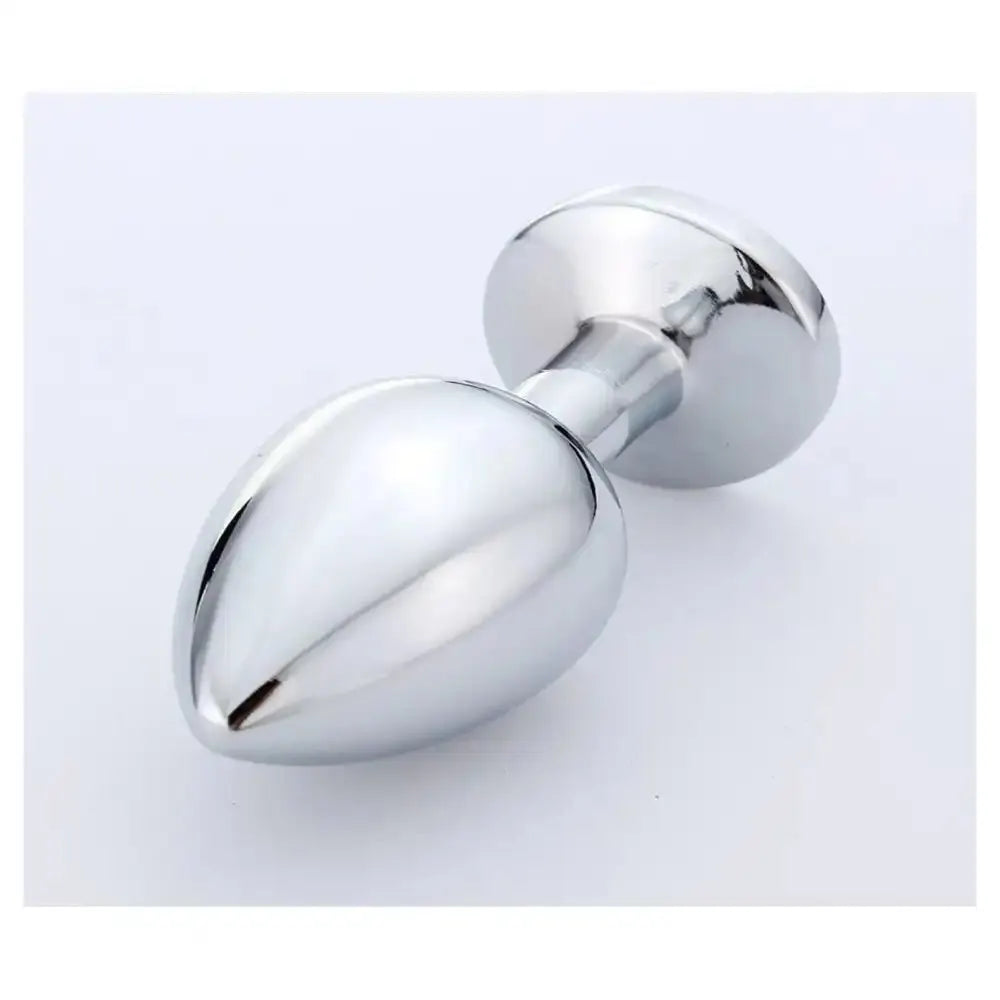 Stainless Steel Crystal Plug – Premium Polished Metal Wellness Accessory