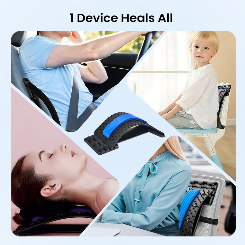 ⚡ Lumbar Stretcher – Ergonomic Spine Support, Adjustable Stretching Levels, Lightweight & Portable 🪑