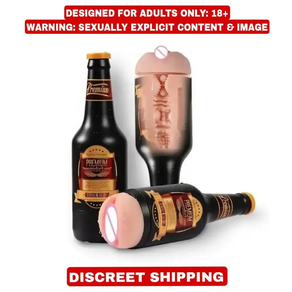 Beer Bottle Shape Pocket Massager for Men – Textured Personal Wellness Sleeve