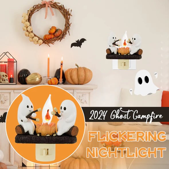 2024 USB Ghost Campfire Flickering Nightlight✨🔥👻BUY 2 Free Shipping