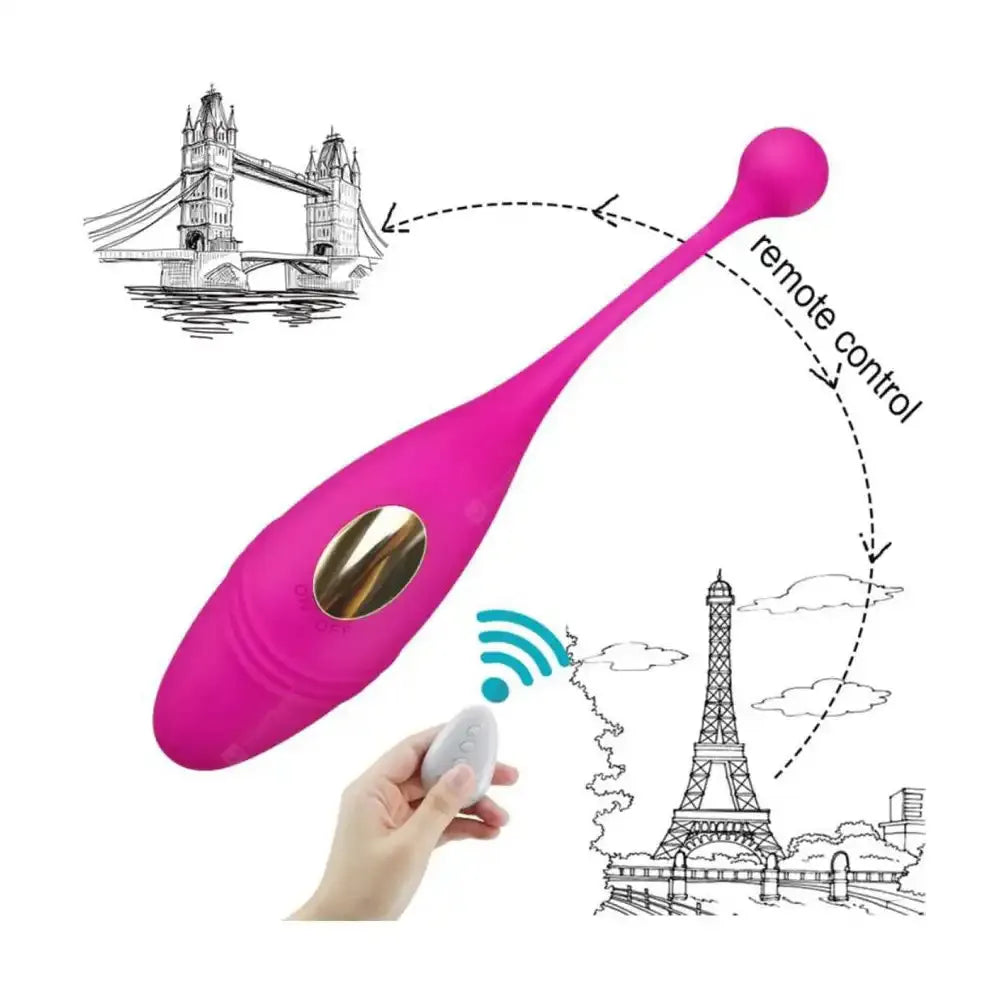 Fish Shape USB Rechargeable Vibrating Egg Massager – Wireless Remote Personal Wellness Device