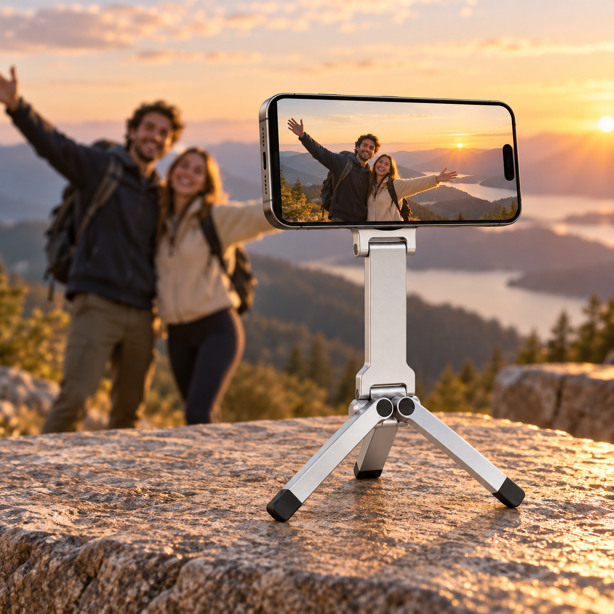 Foldable Magnetic Phone Tripod Stand