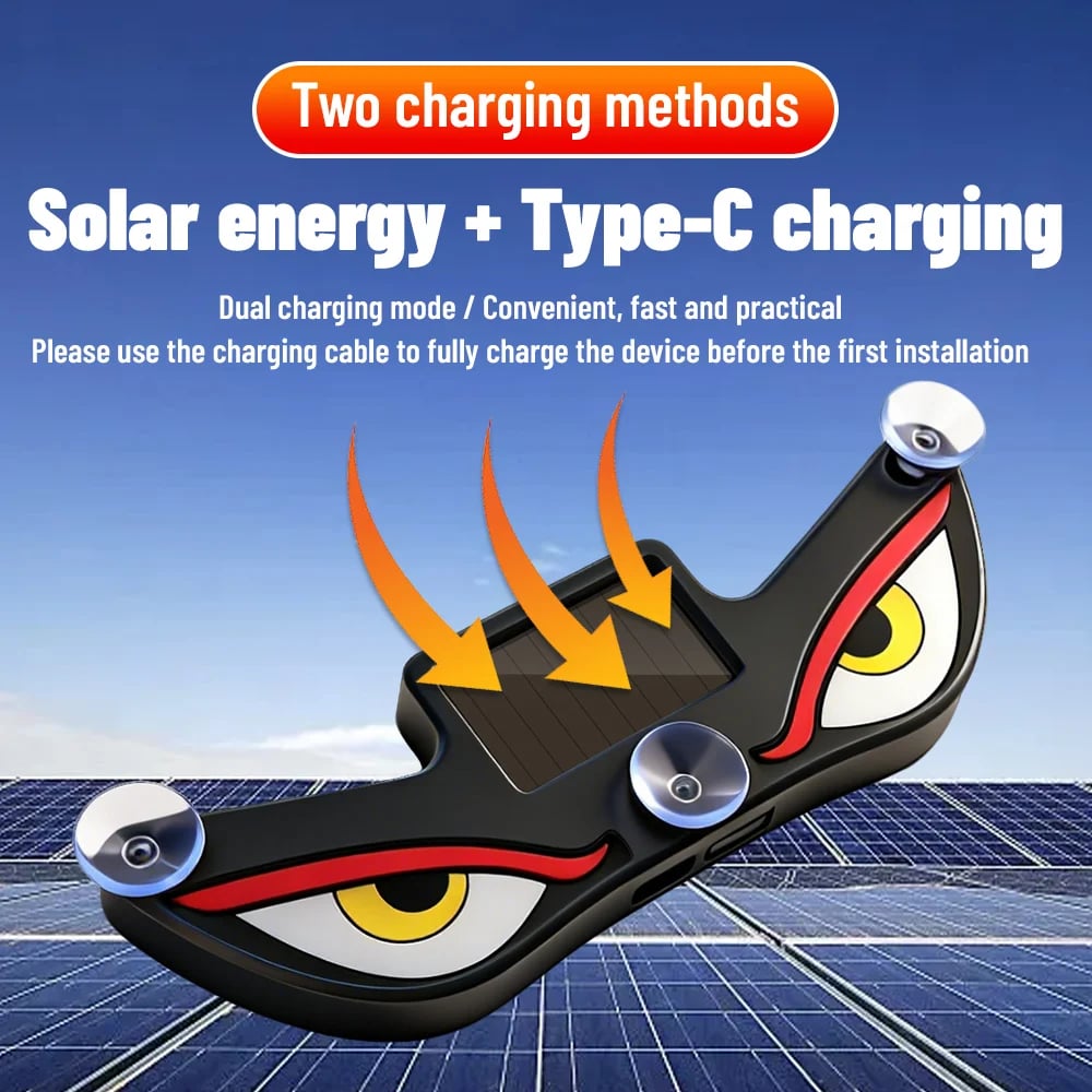 Solar Demon Eye LED Car Window Light - Buy 1 Get 1 Free!