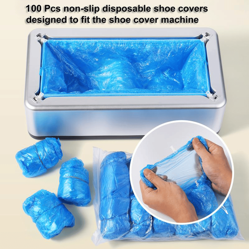 ✨Innovative and Effortless Design✨-Shoe Covers Dispenser with 100pcs Shoe Cover
