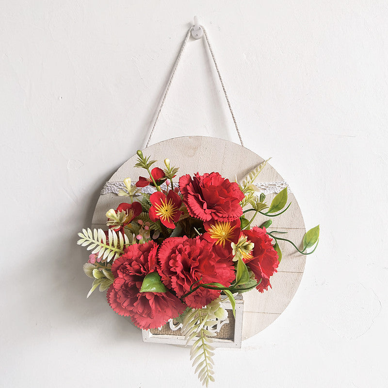 Wall Decorative Wooden Box Flower Basket - With Decorative Bouquet 🔥 (Promotion 50% Discount)