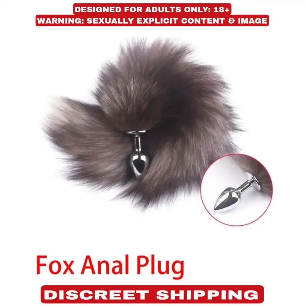Stainless Steel Plug with Soft Fox Tail – Premium Roleplay Lifestyle Accessory