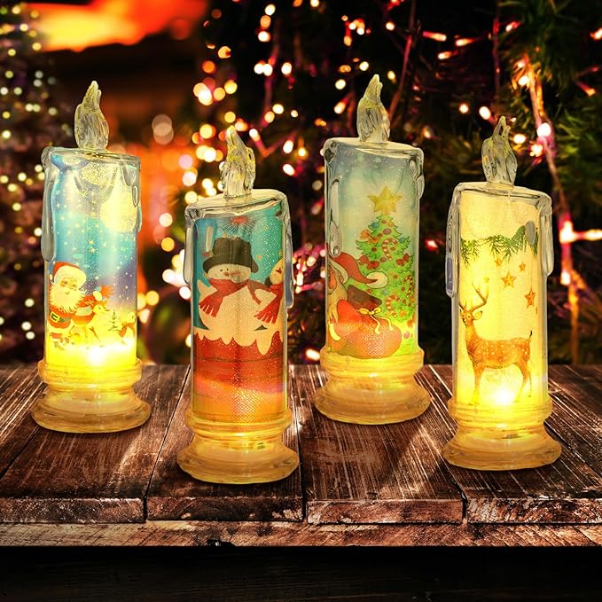 🌲🌲Flameless LED Christmas Candle Lights, 🕯️🕯️Christmas/Halloween/Easter Special Gift🎁🎁