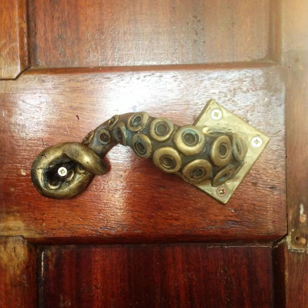 Antique octopus door knob