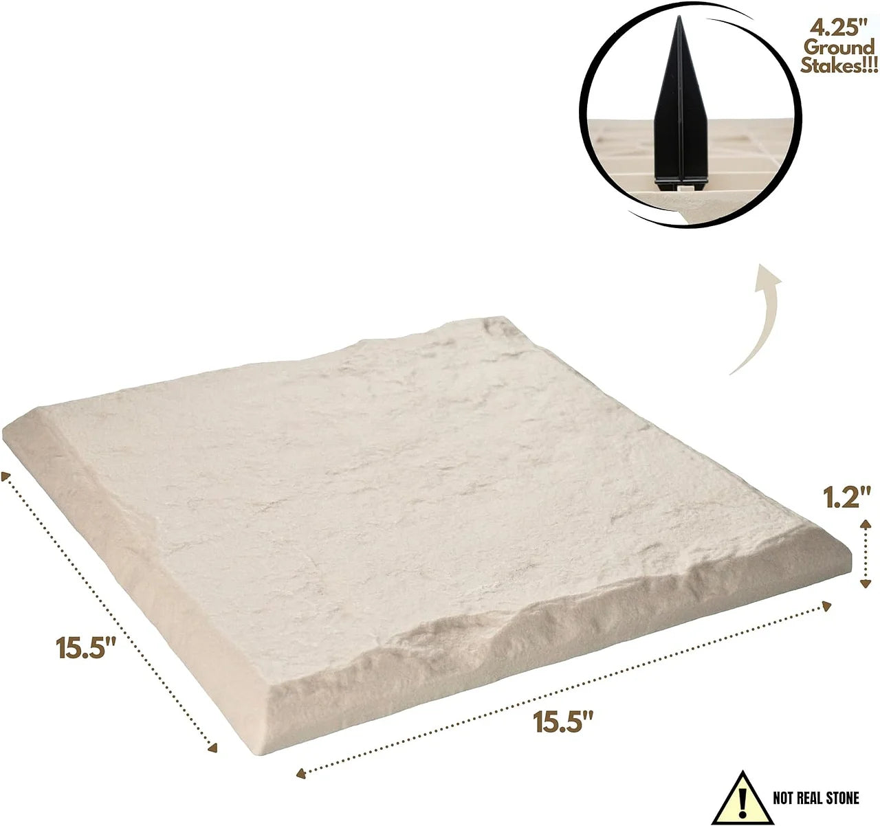 15.5' Decorative Stepping Stones That Stake Into The Ground