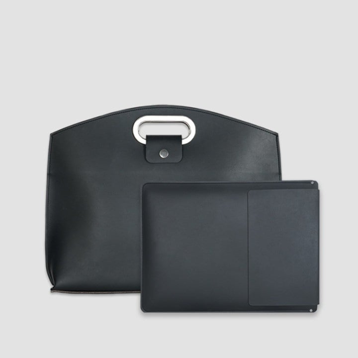 Waterproof Leather 14-16In 2PCS Laptop Bag for Women Handbag