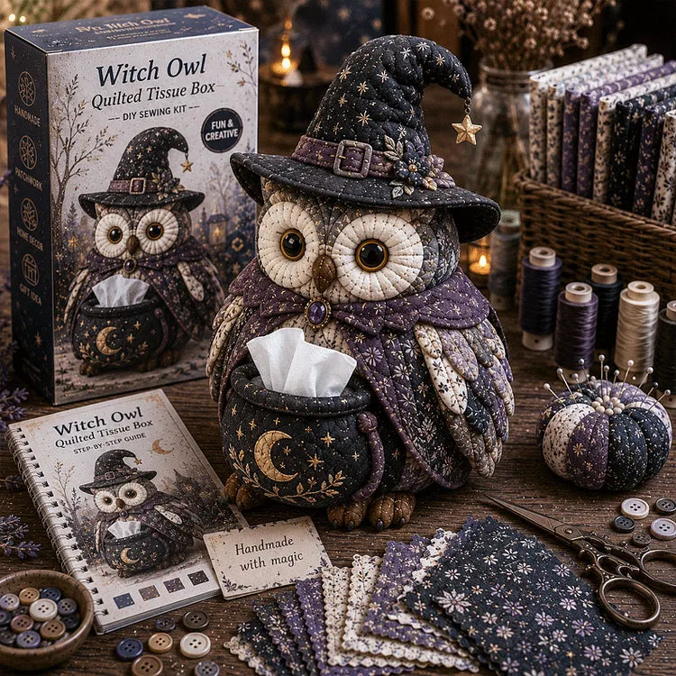 🧵DIY Patchwork-Style Animal Sewing Kit for Tissue Box💙