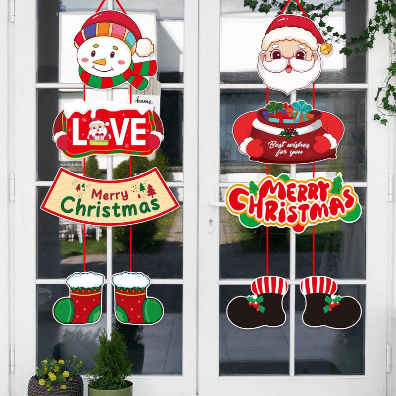 🔥Santa Claus and Snowman Themed Holiday Party Decorations🎅 Christmas Door Curtain Decorations