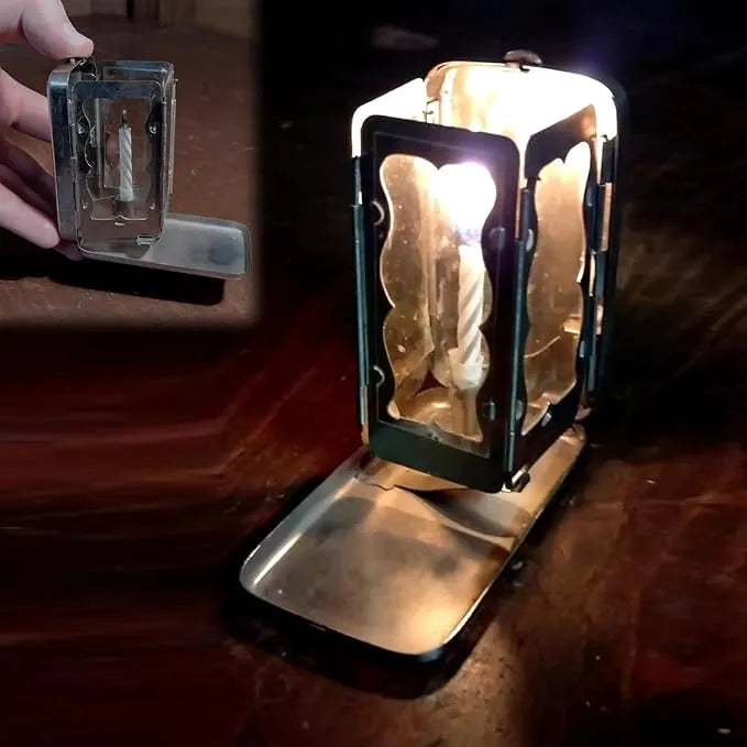 Folding pocket candle lantern