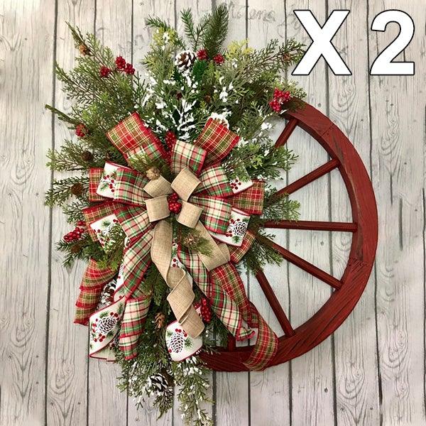 🎄Winter wreath - court wagon wheel
