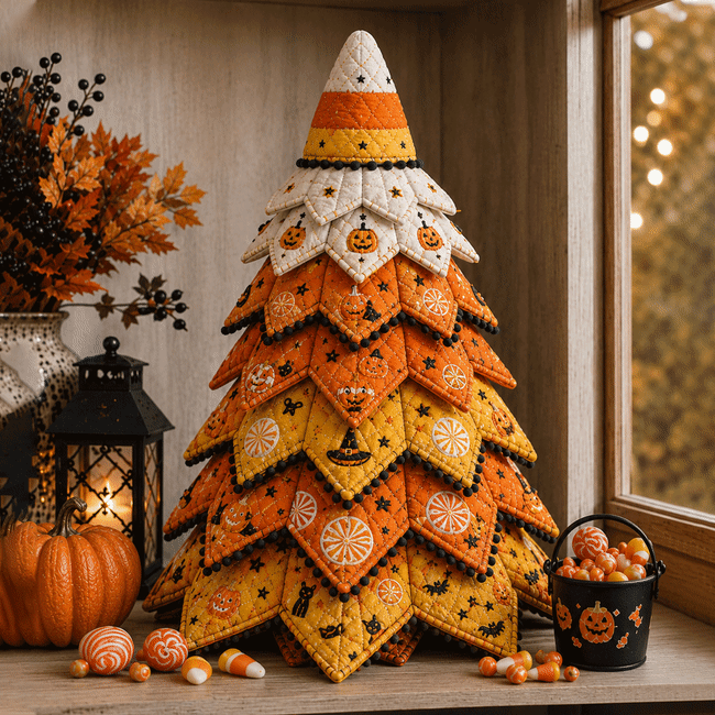 🎃 Recommended New Halloween Products-DIY Halloween Quilted Fabric Tree Kit