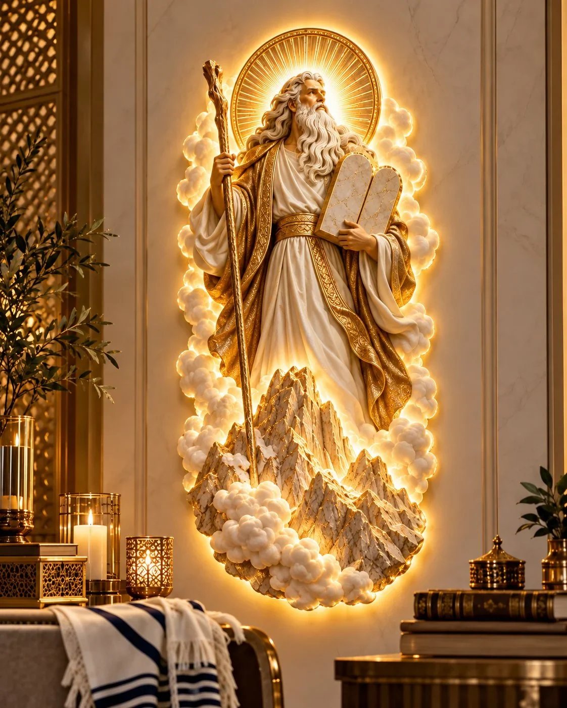 ✡️ Light of the High Priest | Illuminated Jewish Heritage Wall Art ✨