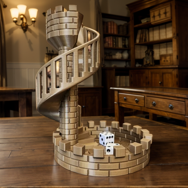 3D Printed Dice Tower – Board Game Accessory & Display Ornament