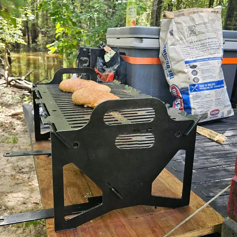 🍖A must-have for parties🥓foldable stainless steel bbq grill