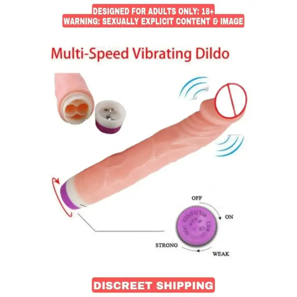 9 Inch Soft Multi-Speed Vibrating Massager – Flexible Personal Wellness Device