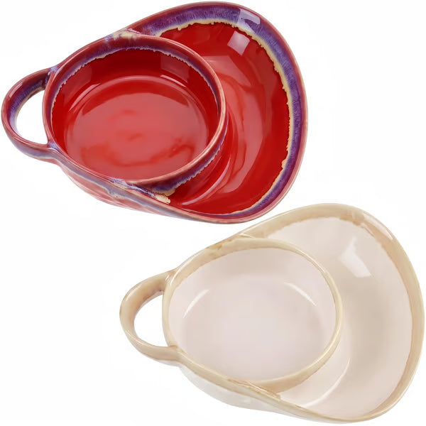 🥣 2-in-1 Anti-Soggy Cereal & Dip Bowl Set – Keep Crunchy & Creamy Separate