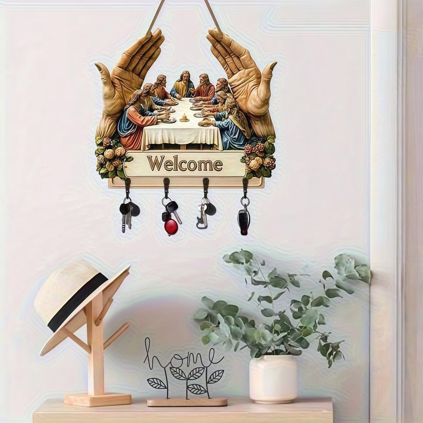 🙏 Jesus and Disciples Wall Art Keychain