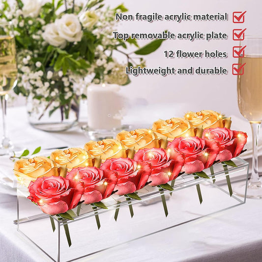 Rectangular Acrylic Flower Box/Flower Vase